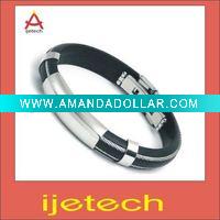 Wholesale Stainless Steel Silicone Sport Wristband