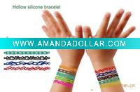 Wholesale 2011 new silicone hollow wristbands