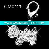 Rhinestone Pet Charm / Pendant Puppy / Scottie