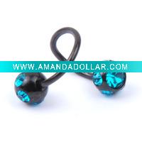 316 body jewelry with stone EYEBROW