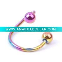 316 body jewelry with stone EYEBROW