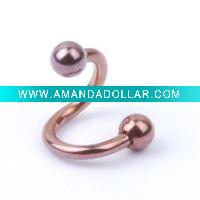 316 body jewelry with stone EYEBROW