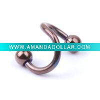 316 body jewelry with stone EYEBROW