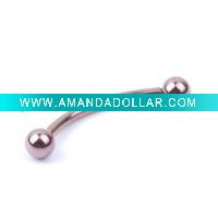 316 body jewelry with stone EYEBROW