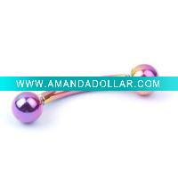 316 body jewelry with stone EYEBROW