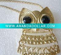 Wholesale 2011 Alloy owl pendant necklace Fashion bird figure fashion jewelry products