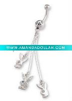fashion body jewelry navel orange