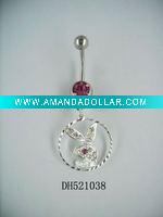 Wholesale fashion body jewelry play boy navel belly ring