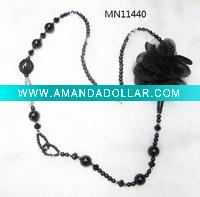 costume beaded flower necklace