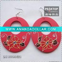 Wholesale fashion wooden earring