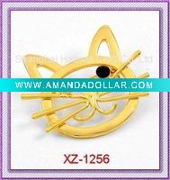 Rhinestone Cat Brooch