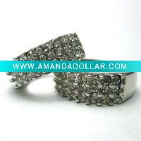 Wholesale 2011 hotsales fashion design crystal alloy wedding ring