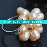 Wholesale AR015 Fashion grape pearl ring