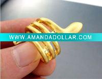 Wholesale Fashion gold plated Elves snake ring