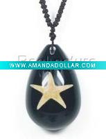 Wholesale New fashion necklace--Real starfish,black background