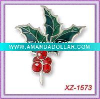 XZ-1573 Christmas Holly Pin