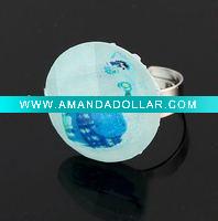 Wholesale Blue Resin Rings