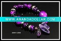 Wholesale resin beads stone fashion beaded charm bracelet jewelry