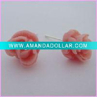 Wholesale resin flower cabochons earing