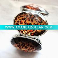 Leopard grain cuff bracelet