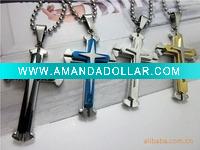 Wholesale men necklace HOT fashion jewelry titanium steel Necklace cross necklace For Lovers