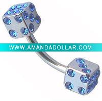 Wholesale 2011 New Style crystal eyebrow Ring Body Jewelry