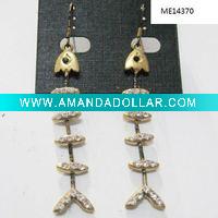 Wholesale long fashion design fish shape metal Earring