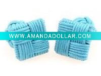 chinese barrel silk knot cuffflinks