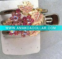 Wholesale Magnetic crystal grape resin hair claw for women