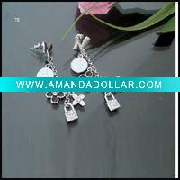 Wholesale Fashion dangle flower alloy jewelry earrings,alloy jewelry
