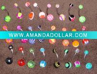 Wholesale body piercing jewelry,UV acrylic belly ring for body jewelry