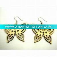 New design butterfly wooden earrings