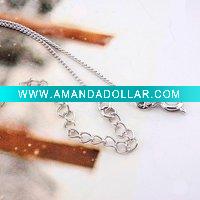 Wholesale 2011 fashion jewelry rhodium plated necklace