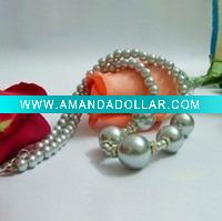 Gray Pear Bracelet