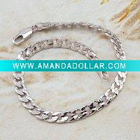 Wholesale offer free sample manufactory wholesale rhodium plated bracelet