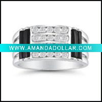 Wholesale Fashion alloy jewelry rings,Mens rings with rhinestone