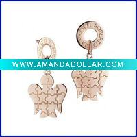 Wholesale charm silver earrings wholesale jewelry pendant earrings