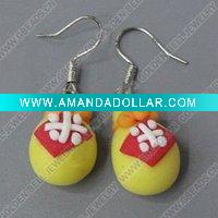 Wholesale clay earring, round, fashion earring,