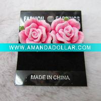 handwork polymer clay flower earring