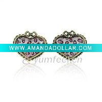 Heart earrings stud earrings E1106