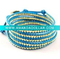 Wholesale turquoise leather wrap bracelets