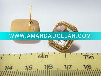 Wholesale gold stick crystal earrings