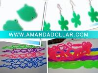 Wholesale lovely princess silicone earring and bracelet