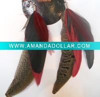 dangle feather earring