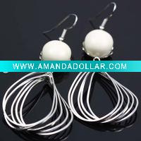 Wholesale 2011 fashion fancy white pearl earring jewelry
