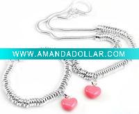 Wholesale charms bracelet and necklace set