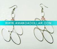 Wholesale fashion acrylic bead plating siliver earring