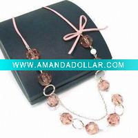 Wholesale fashion acryl beads necklace glass beads necklace