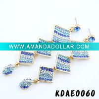 Wholesale 2011 fashion new design crystal earring for promotion