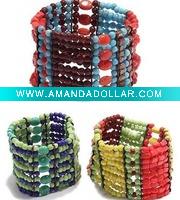 Wholesale 10 row colorful summer fashion bracelet